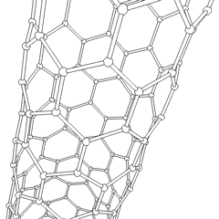 Representación de un nanotubo de carbono